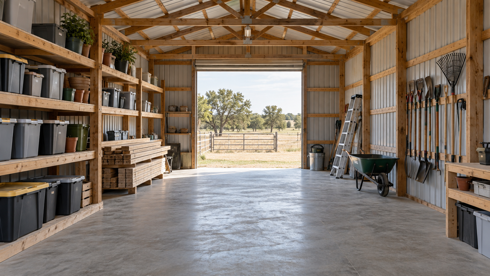 General storage pole barn
