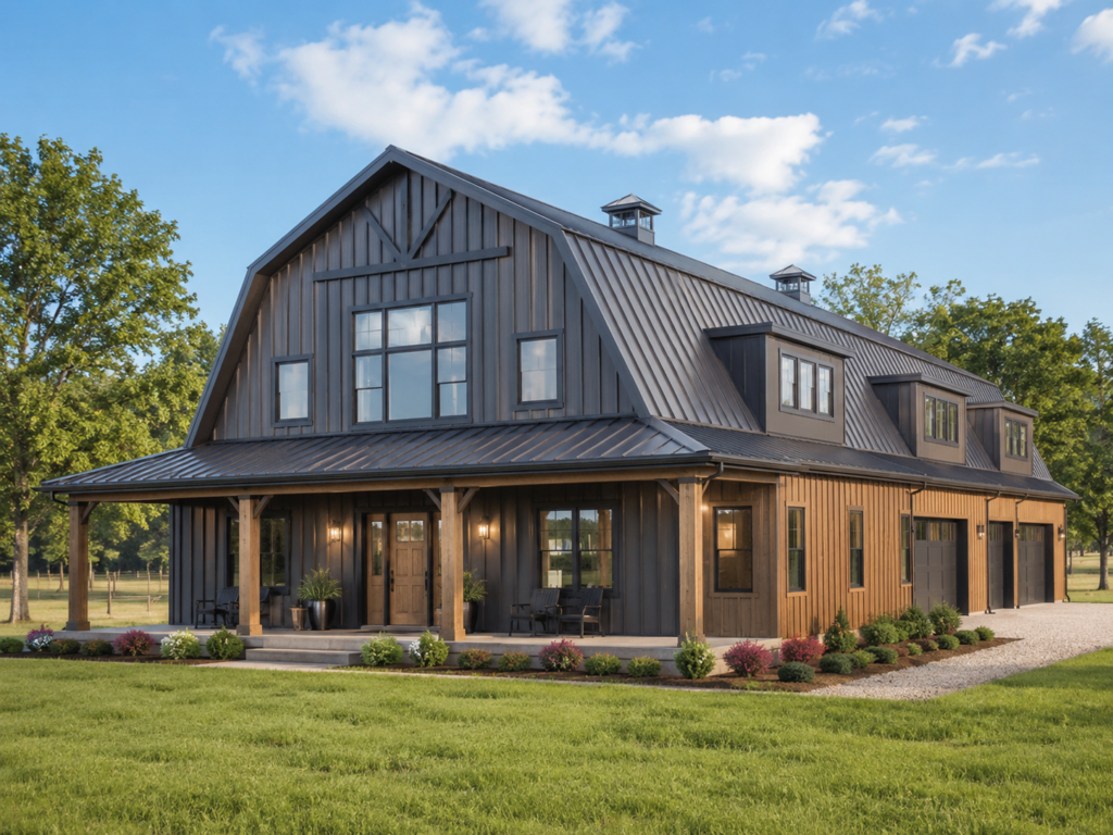 Gambrel barndominium