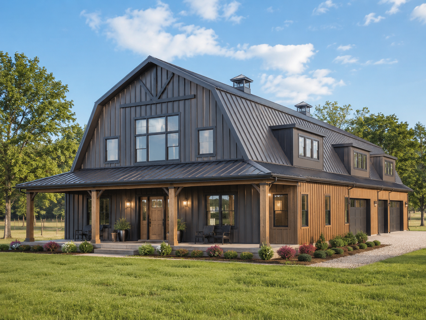 Gambrel barndominium