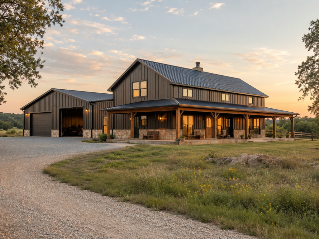 Custom barndominium in Bastrop