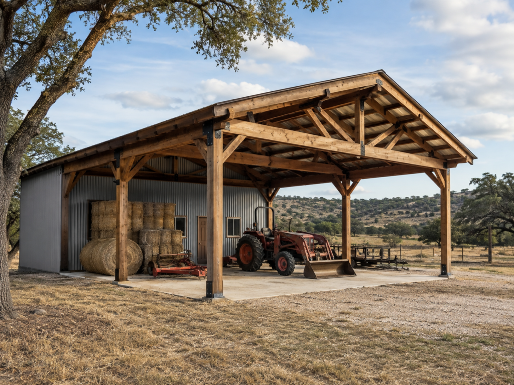 Custom pole barn in Kerrville